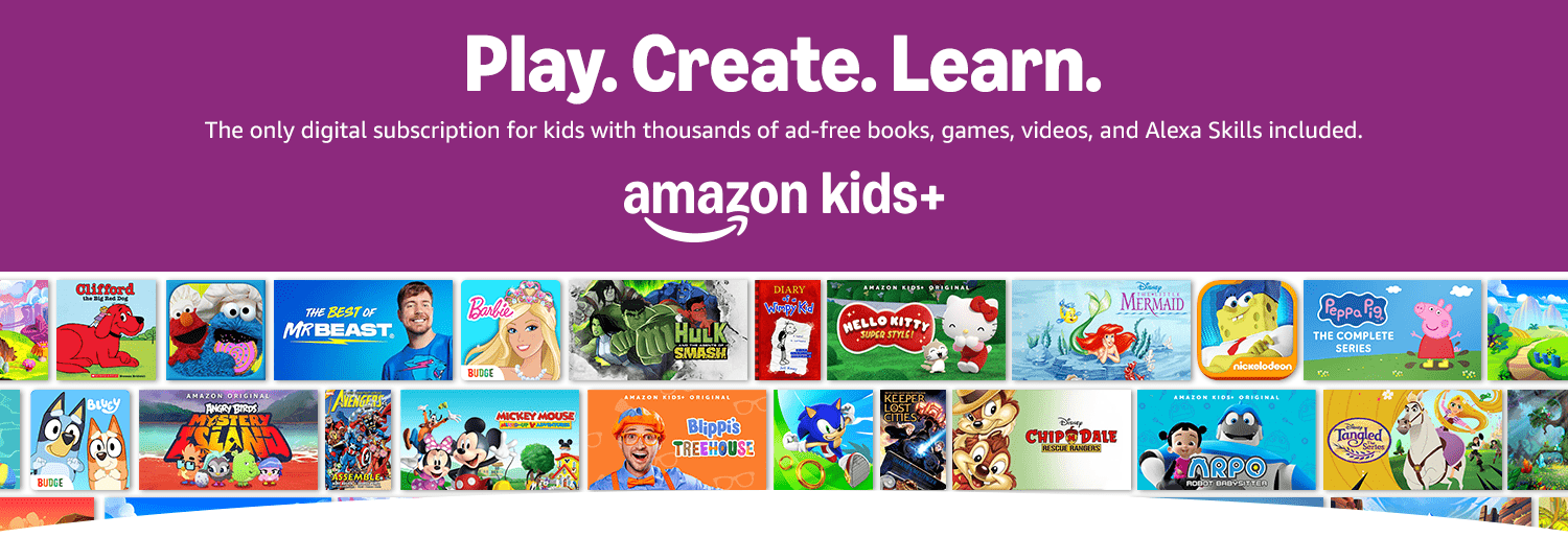 Play, create and learn with Amazon Kids+