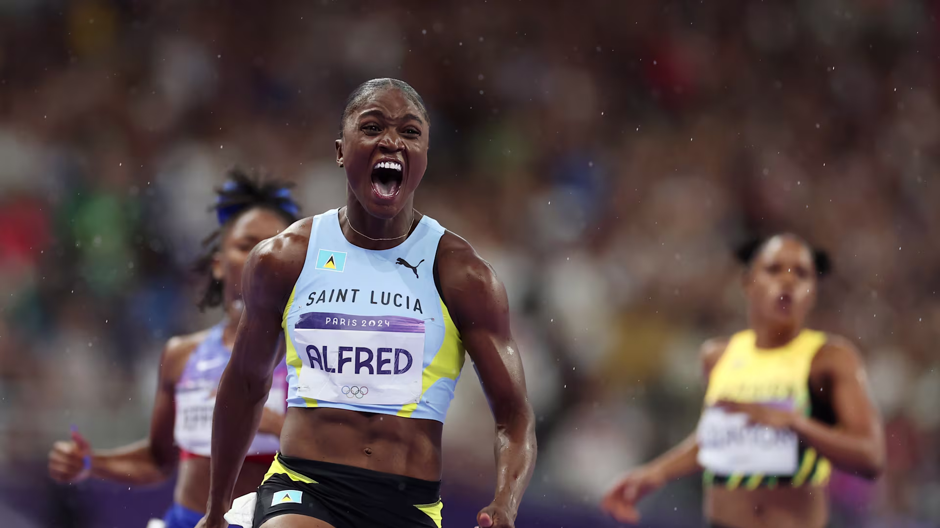St. Lucia’s Julien Alfred Wins Women’s 100m Gold at Paris 2024